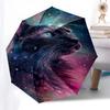 1pc Galaxy Cat Outdoor Umbrella - Automatic Opening/Closing, Portable 3-Fold Design, 8-Rib Iron Frame, Perfect Gift for Fans and Travelers.L033