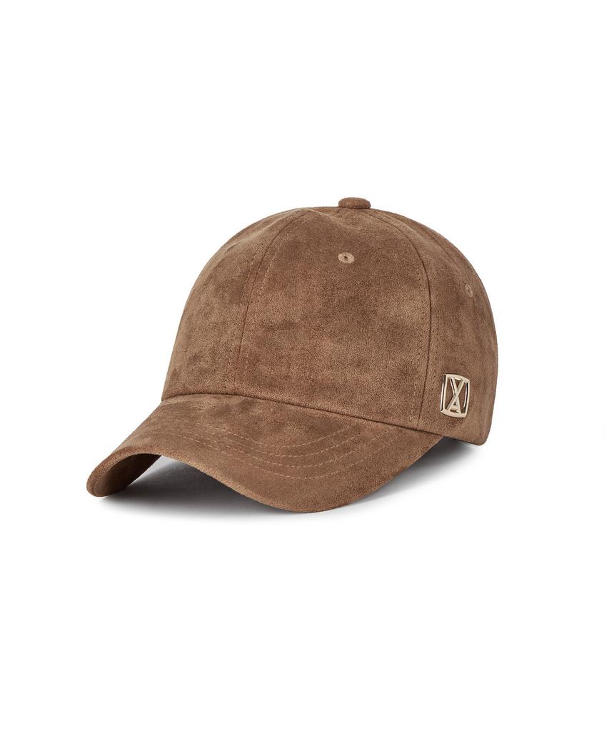 Bajal Va Square Suede Ball Cap Brown