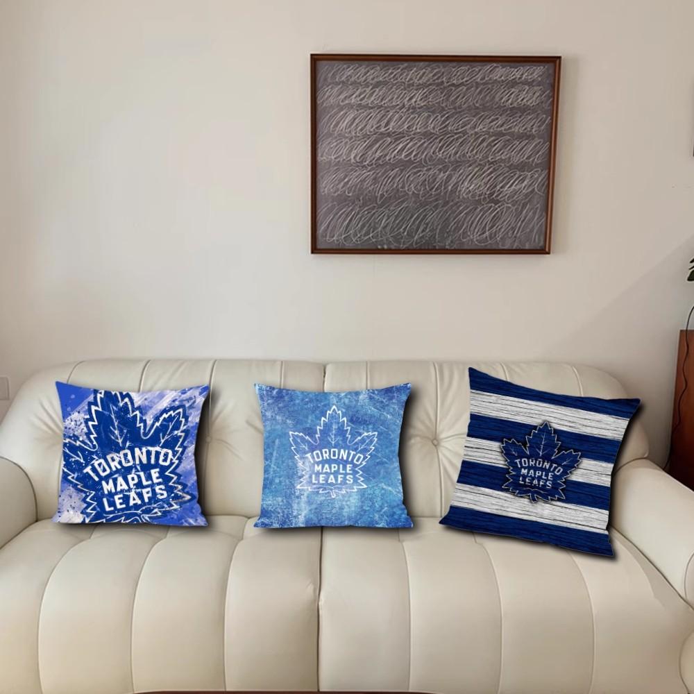 T-Toronto Ice Maple H-Hockey Leafs Pillow Case Sofa Bedside Table Bedroom Backrest Living Office Cushion Printed Square Multiple