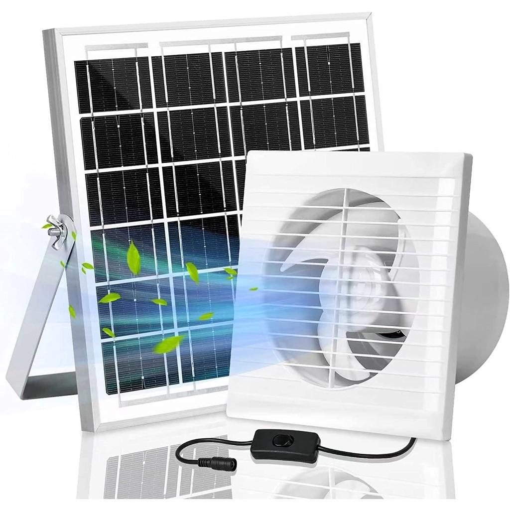 High Speed Ventilation Fan Waterproof Solar Panel Wall Mounted Exhaust Fan Kit Window and Wall Dual Use Suction Fan