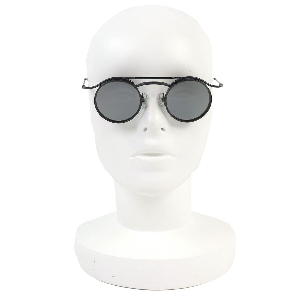 Ausgezeichnete MATSUDA Sonnenbrille Zwei Stege Rund Matt Schwarz Herren 2903H Gebraucht
