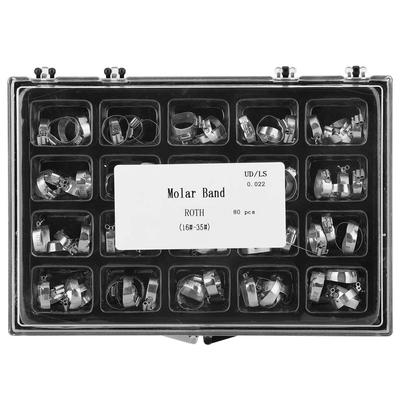 80 buc. Tub ortodontic dentar Set bandă molară Accesorii pentru dinți16# până la 35#