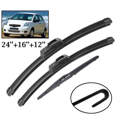 Xukey 3 Adet Ön Arka cam silecek lastikleri Seti Toyota Yaris Fransız Dahili 2005 2006 2007 2008 2009 2010 2011