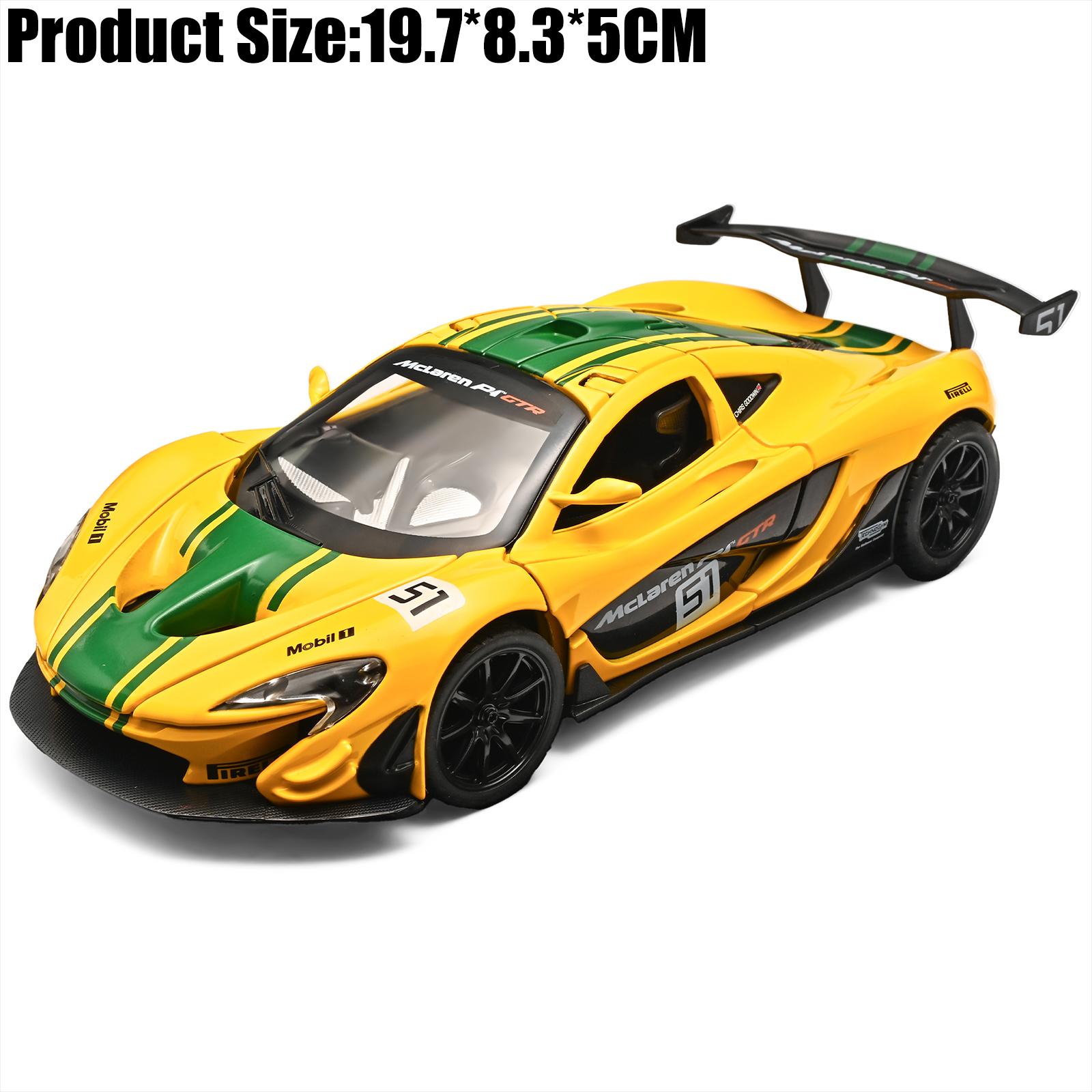 

1:24 Mclaren P1 GTR Track Only Hypercar Alloy Metal Diecast Model Car Home Trendy Ornaments & Computer Desktop Decoration Hobby жёлтый