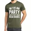 Daily Wear Summer Boys tshirt I Like To Party And By Party I Mean Read Books Short Sleeve Breathable O Neck Top Tees