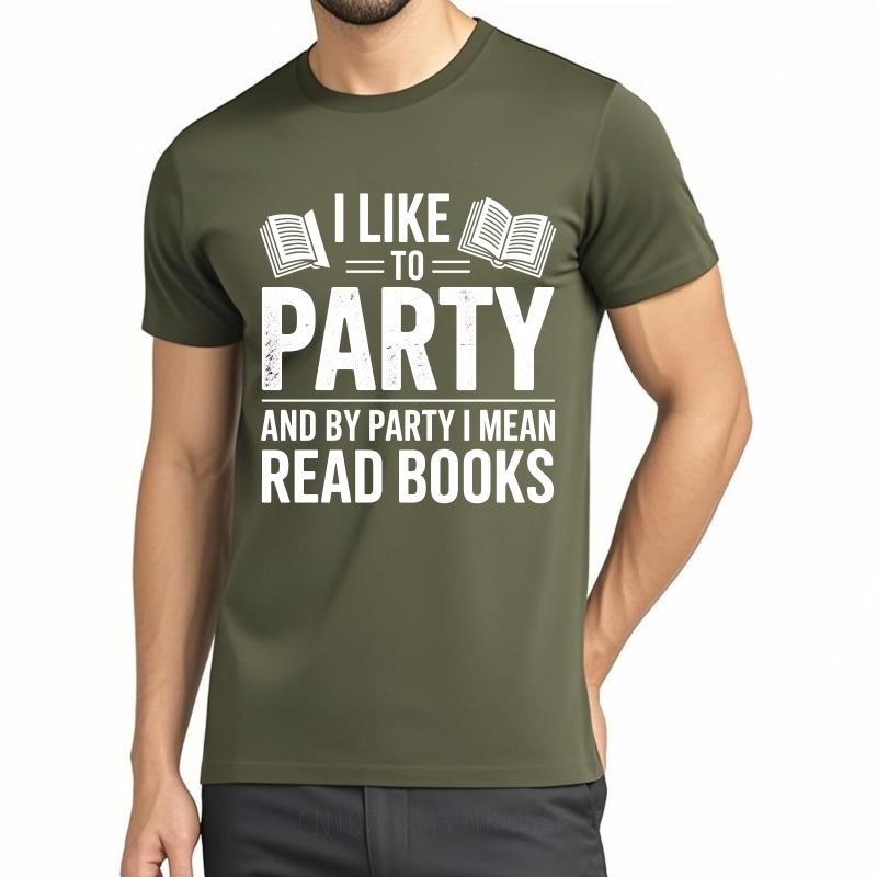 Daily Wear Summer Boys tshirt I Like To Party And By Party I Mean Read Books Short Sleeve Breathable O Neck Top Tees