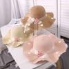 Fairy Little Daisy Flower Summer Sun Hat Fresh Versatile Foldable Sunscreen Resort Hat Straw Hat Girl