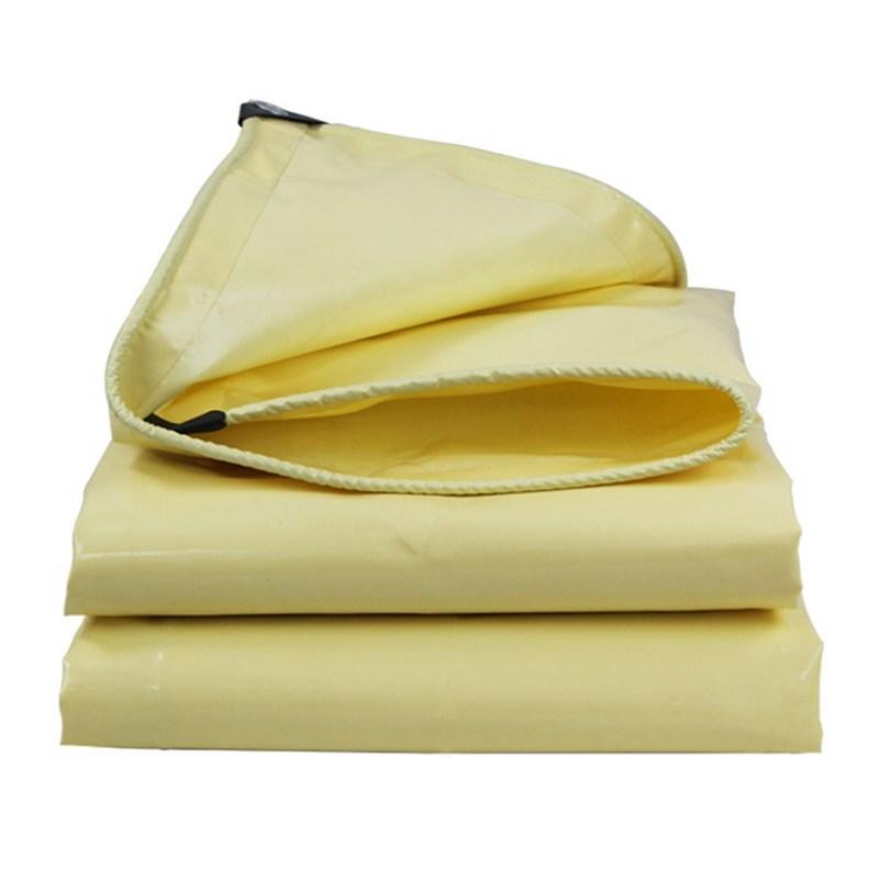 Beige PVC Tarpaulin Coated Banner Garden Rainproof Cloth Balcony Windproof Canopy Waterproof Sail Outdoor Protection Canvas