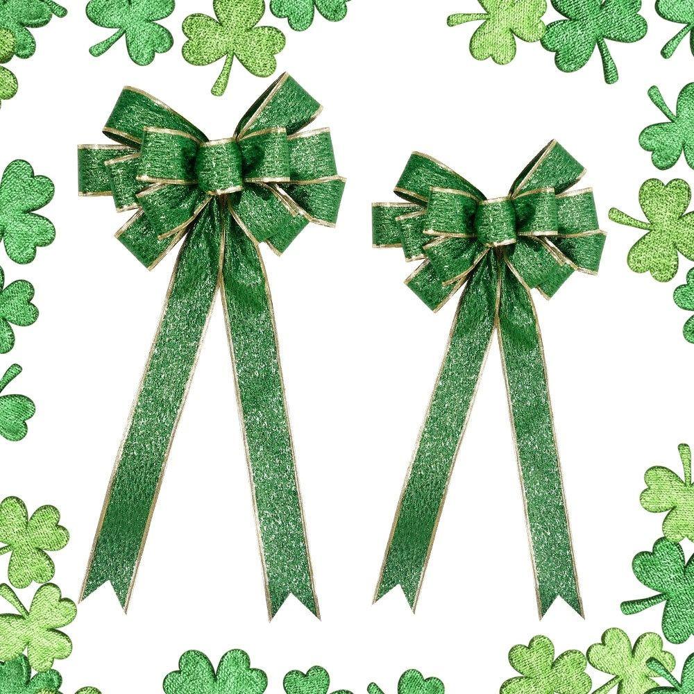 

Large Patrick s Day Wreath Bow Green St. Patrick S Day Bow Irish Ribbon Bow DIY Style A