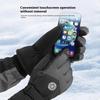1Pair Autumn And Winter Women'S Gloves Touch Screen Windproof And Warm Riding Snow Play Men'S And Women'S Warm Gloves