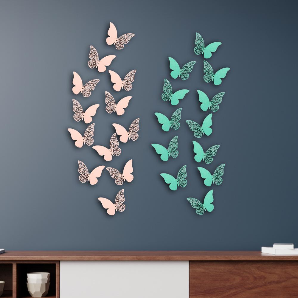 Butterfly Wall Decor Flash Paper Butterfly Birthday Decorations Butterfly Party Decorations Cake Decorations Removable Stickers