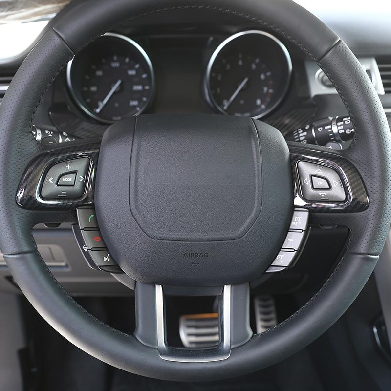 For Land Rover Range Rover Evoque 2011-2018 Car Carbon Fiber Interior Gear Shift Console Decoration Cover Stickers Accessories