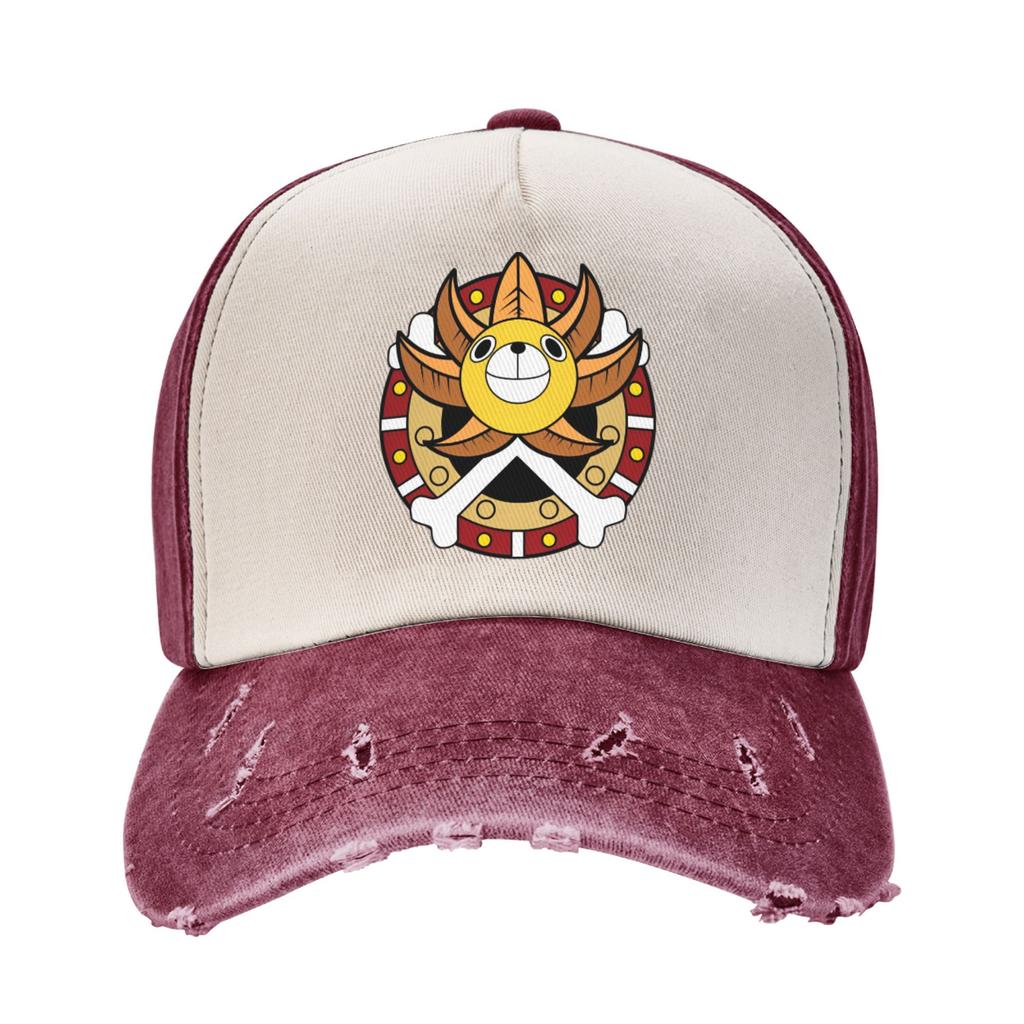 Hip Hop Tony Tony Chopper One Piece Flag Baseball Cap Distressed Denim Snapback Cap Outdoor Summer Adjustable Fit Caps Hat