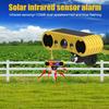 129dB Bewegungsmelder Alarm Rot Blau Stroboskoplicht Solar Infrarot Induktionsalarm Scheune