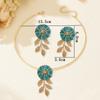 Trend Double-layer Petal Design Sense Stud Earrings Collar Set Retro Elegance Fashion Temperament Niche Sense