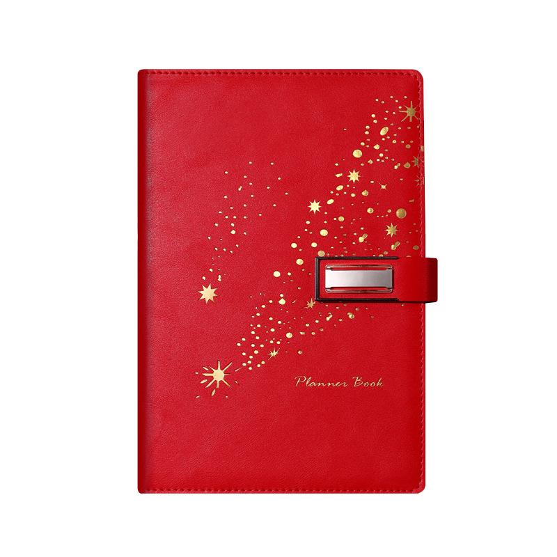Set de regalo de cuaderno Star Double Line 2026: Libro de registro de reuniones de negocios y oficina de mayor grosor
