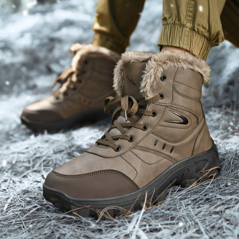 Herrenstiefel 2025 Neu Winter Outdoor Warmhalten Herrenschuhe Wasserdicht Rutschfest Plüsch Sneaker Lässige Wanderschuhe Herren Sneaker