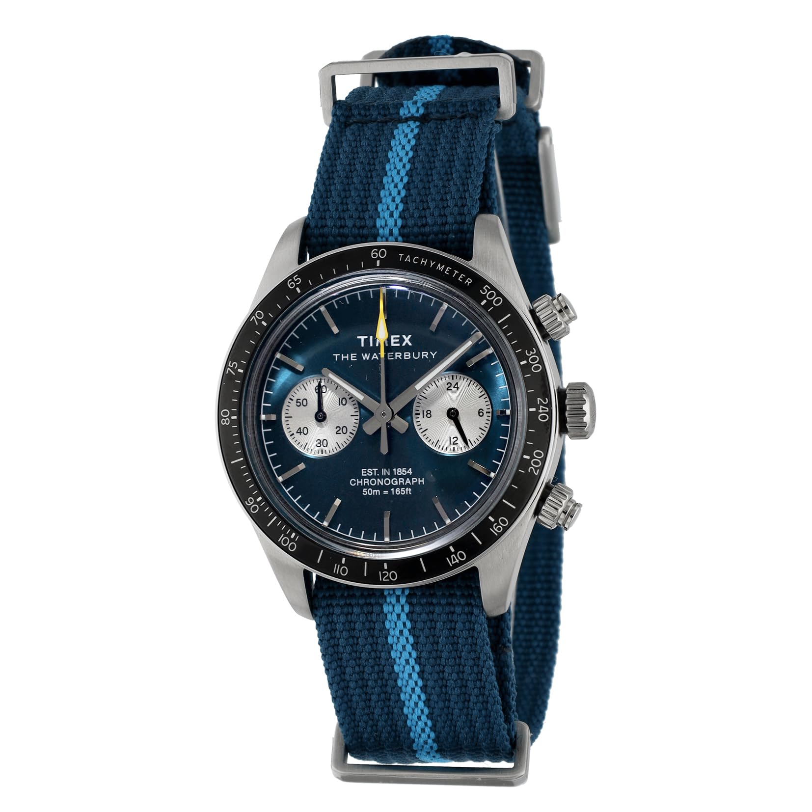 

TIMEX Waterbury Watch Quartz 5 ATM Water Mineral Blue Stainless Steel Men s TW2Y39000, Movement, Resistance, Glass, Dial, [Used] синій