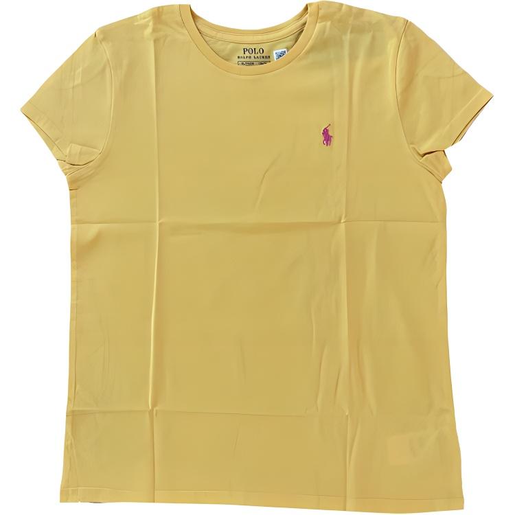

Polo Ralph Lauren T-Shirt Ss24 Solid Color Small Pony Embroidery Round Neck Pullover Short Sleeve Kids Tops Yellow 313833549-062 XL