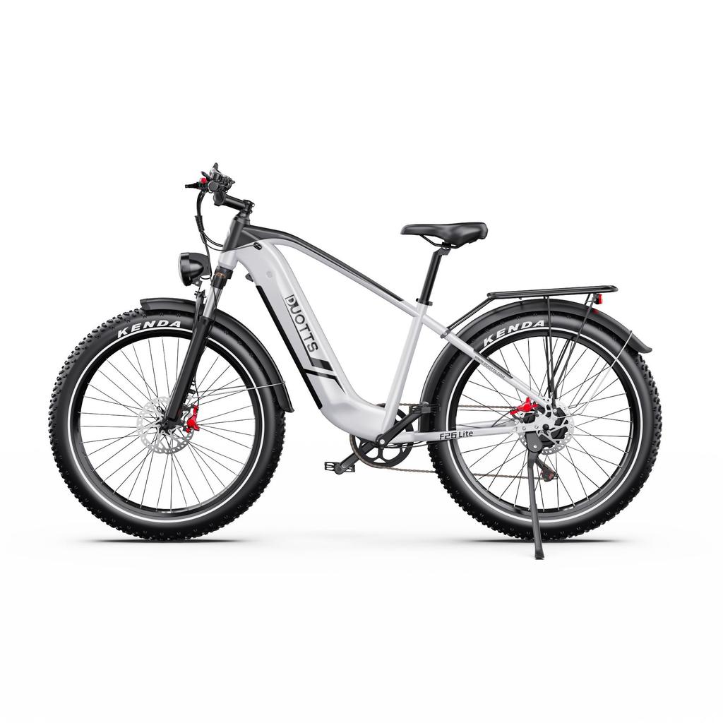 DUOTTS F26 Lite 26-inch Fat Tire Electric Bike, 500W Motor, 90km Extended Range, App Connectivity for City and Light Off-Road Riding, White