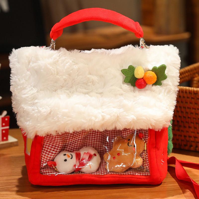 Claus Christmas Santa Snowman Penguin Sled Plush Doll Pendant Toy Children