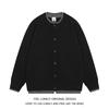 Vintage American Style Mock Two-Piece Knit Cardigan Loose Couple Sweater Fall