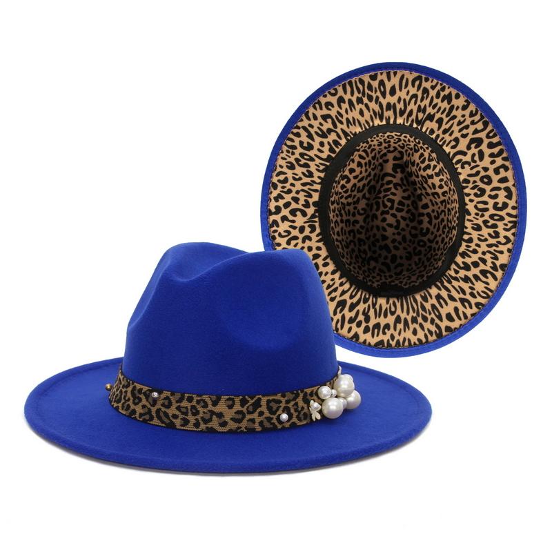 Buy Winter Men Leopard Fedora Hat for 
