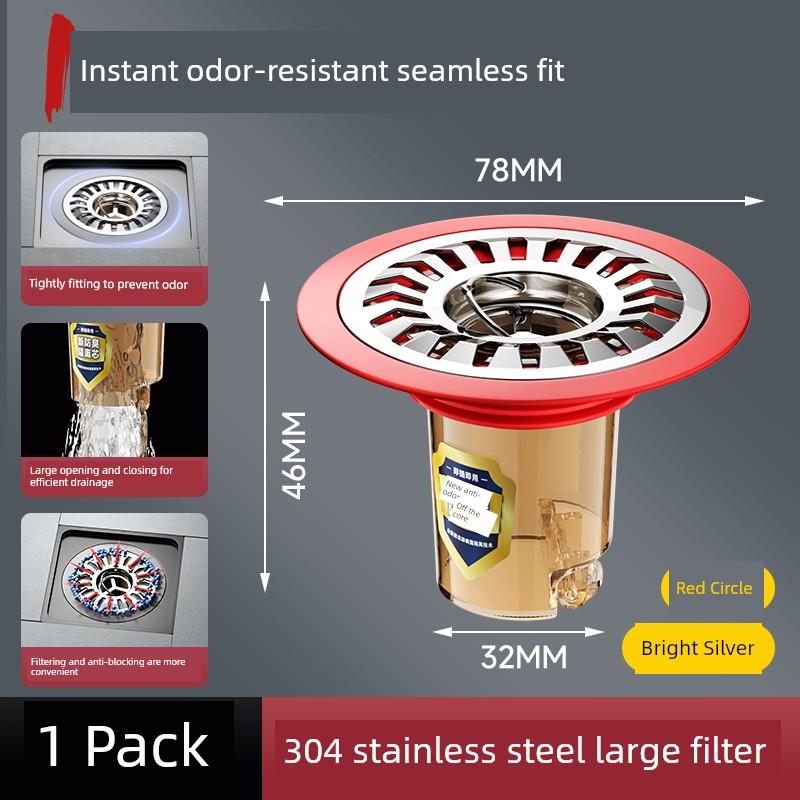 Floor Drain Deodorizer for Bathroom and Toilet, Universal Fully Enclosed Cover To Prevent Small Flying Insects and Odor