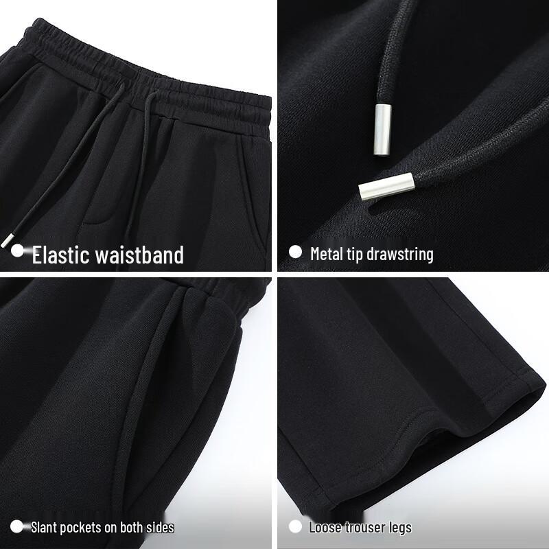 Jeanswest Men's Autumn/Winter Fleece-Lined Wide-Leg Casual Pants