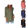 Luxurious Fashion Autumn Pocket Long Sleeve Casual Chiffon Women's Shirt Top