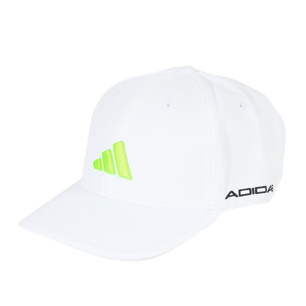 

Adidas Golf Golf Cap with Side Free Size Men s Logo, White/Lucid Lemon,