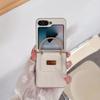 Hand Carry Ring Folding All-Inclusive Protective Cover for Samsung Z Flip7/6 Z Flip3/4/5 Crocodile Pattern PU Leather Phone Case