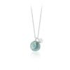 Small Fresh Light Sea Blue Circular Necklace for Women Summer Refreshing Versatile Neckwear