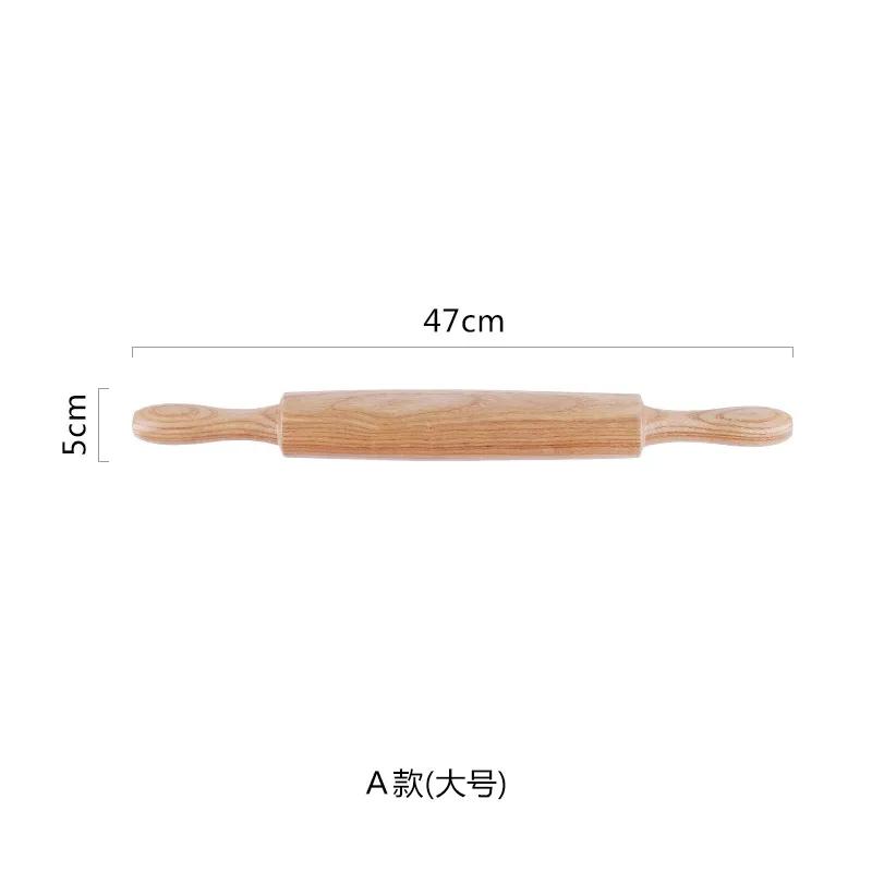 White Oak Rolling Pin Wooden Kitchen Environmentally Friendly Solid Flour Stick Dumpling Stick Baking Tool