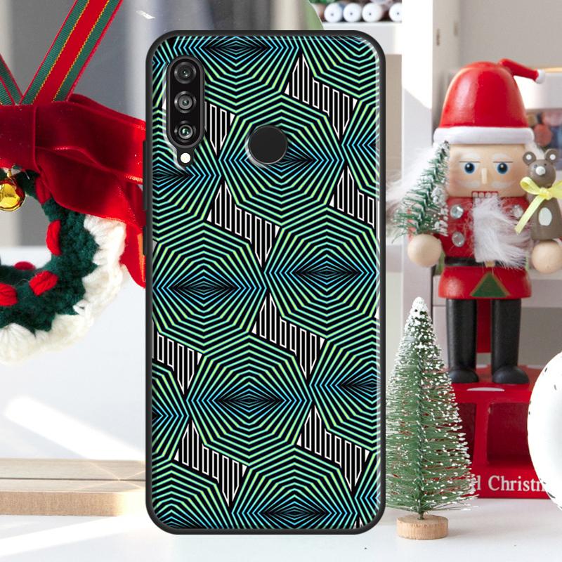 African Wax Pattern Fabric For Huawei Nova 7i 8i 11i 12i 12s Y73 Y70 Y90 Y60 Y72 Y61 Y91 9 10 SE P30 Pro P40 Lite Case