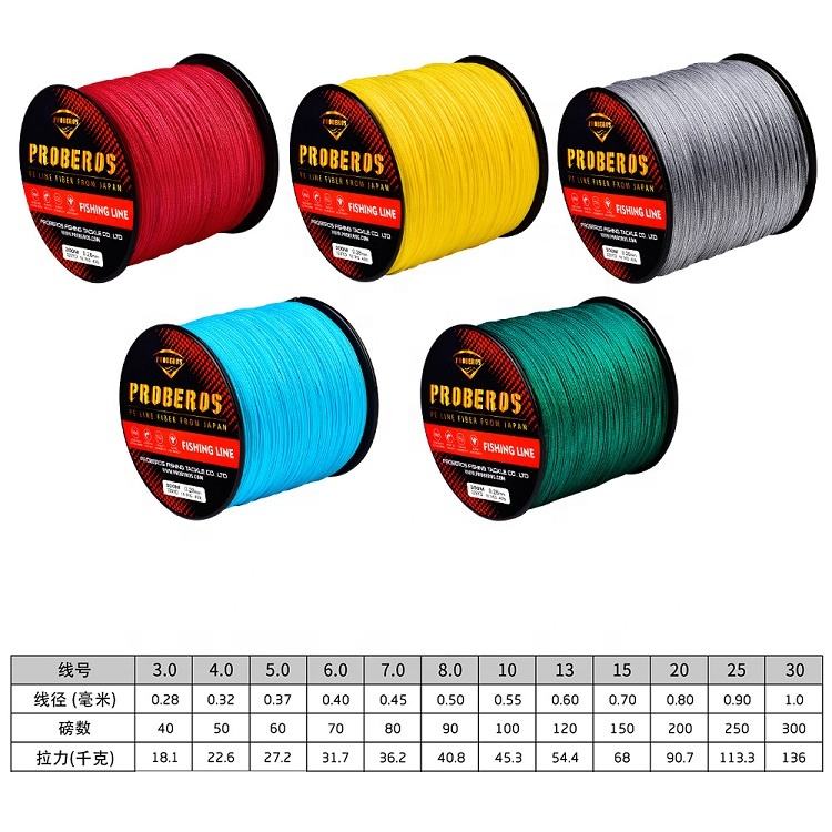 Proberos Manufactory  Fishing Line 16 X Braided 300m 500m 1000m 2000m PE Mainline Super Strong Fishing Line