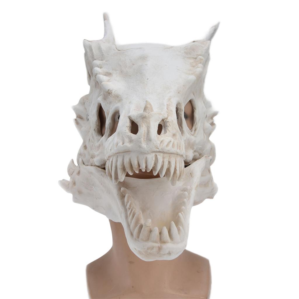 Latex Simulation Dinosaur Skull Mask Head Cover Halloween Costume Party Cosplay Props Decoration