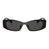 Michael Kors Temple Logo Acetate Cat Eye Sunglasses Women's Black