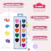 Heart Shaped Watercolor Paint Set Washable Non-Toxic for Kids Beginners, Classroom Homeschool Party, Valentine Birthday Gift Set