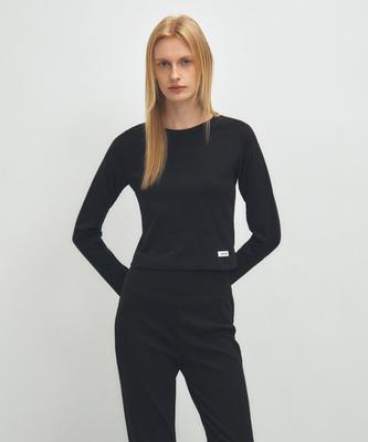 Malittepeulangsowajeobeo W Basic Crop Long Sleeve Black