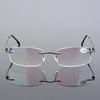 Blue Light Blocking Ultralight TR90 Memory Titanium Rimless Reading Glasses Men&Women Presbyopic Eyeglasses +1.0 +1.5 +2.0
