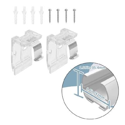 10/20 Stück Blindmontagehalterungen mit Metallclip für 25 mm schnurlose Waben- und Plissee-Rollos Kopfleistenhalter-Clip