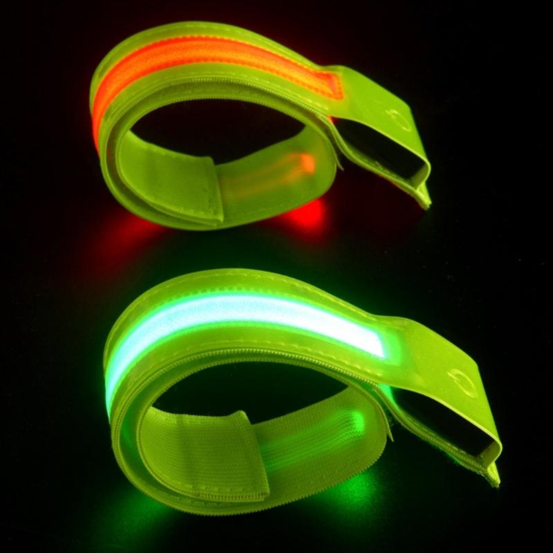 High Visibility LED Safety Armband with Reflective Strips USB C Rechargeable Reflective Wristband for Outdoor Activities