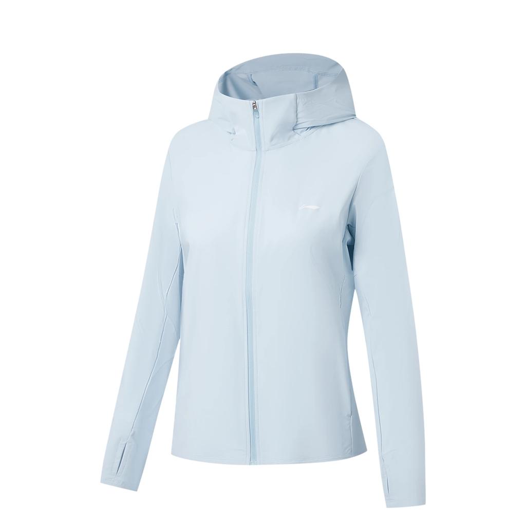 Li-Ning Solid Color Zipper Hooded Casual Fitness Top Women tops AFDW866-4