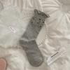 Women's Spring and Summer Thin Wooden Ear Edge Wave Point Hollow Breathable Pile Socks