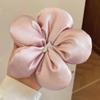 Oversized Fluffy Bread Flower Elastic Hair Ties for Women Solid Color Sweet Cute Girls High Ponytail Scrunchies Trendy Headdress