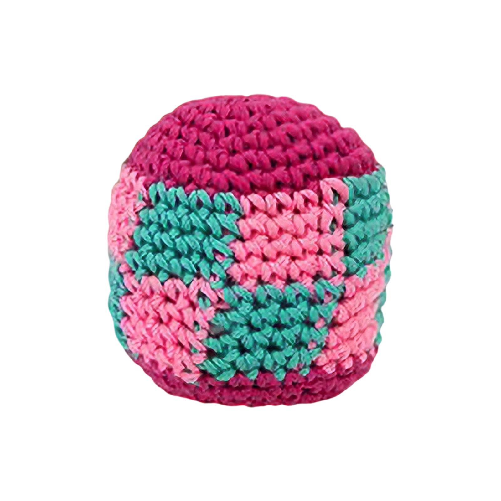 

Handwoven Retro Style Footbag 5cm Diameter Knitted Hacky Sack for Foot Coordination and Balance Training Durable Soft Material One Size