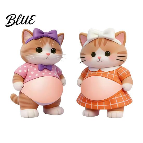 Silicone Bumper Protector 1 Pair 3D Elastic Belly Animal Sticker Anxiety Stress Relief Cartoon Safety Decal with Fat Tummy Pinch Anti-collision Dog