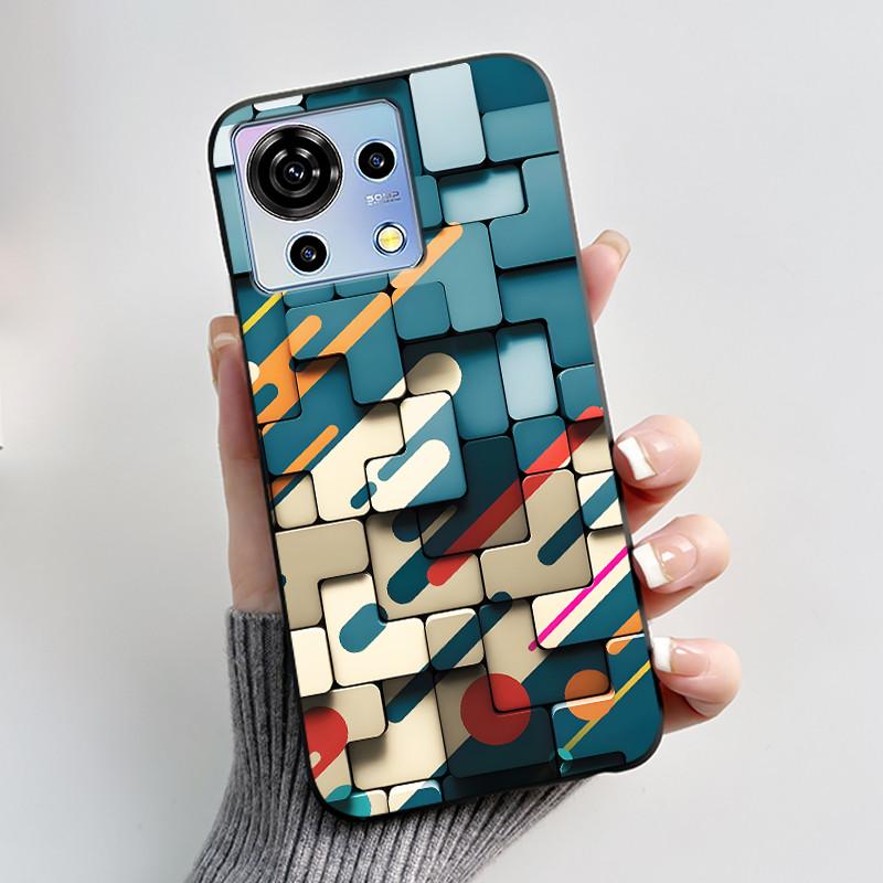 For ZTE Blade V50 Vita Case Black TPU Silicone Luxury Cute Cool Flower Phone Cases for Blade V 50 Vita V50Vita Bumper Soft Cover