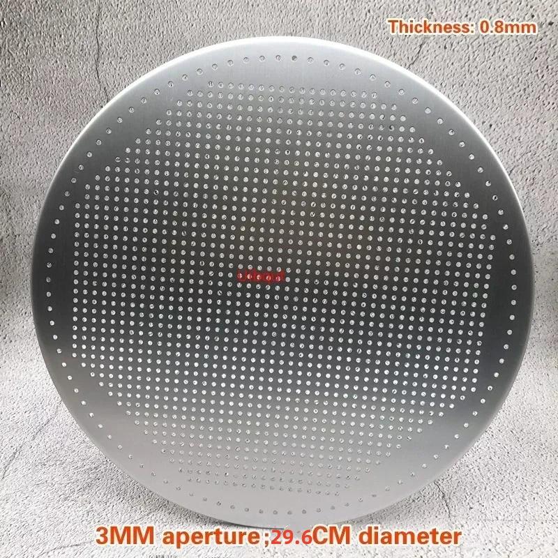 2Pcs Aluminum alloy pizza grill mesh Multifunctional baking tray round hole pan baking oven Pizza tray Punched baking pad